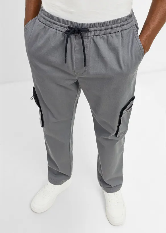 Regular fit cargobukse, straight, bonprix