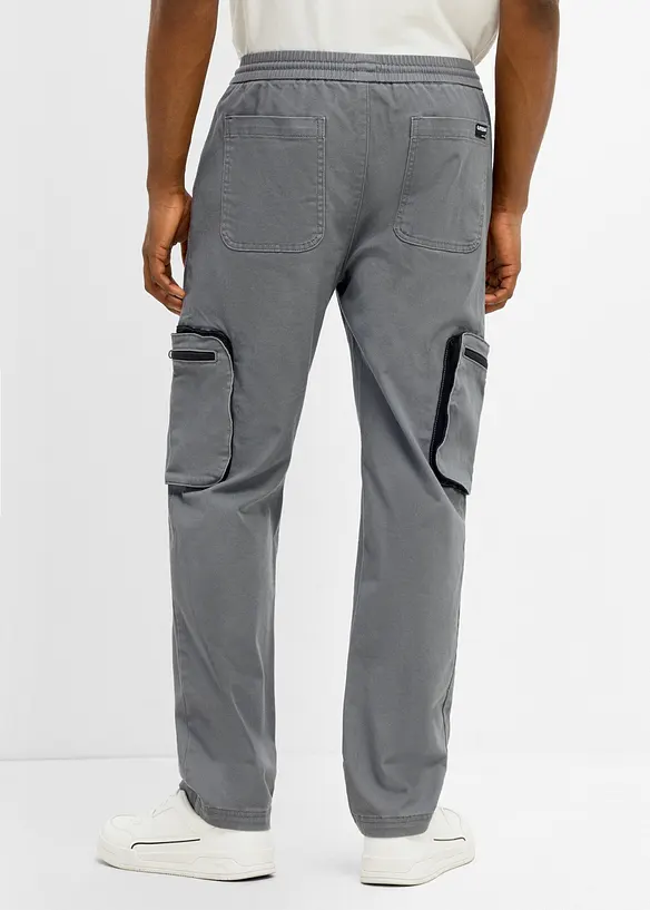 Regular fit cargobukse, straight, bonprix
