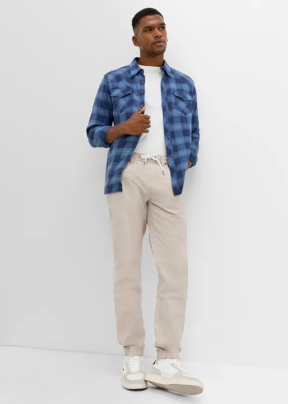 Regular Fit slip on-bukse, Tapered, bonprix