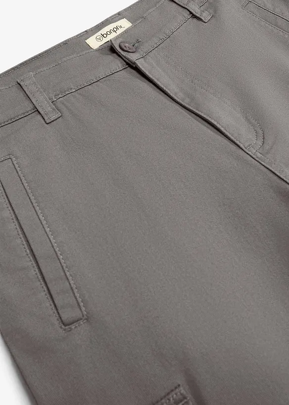 Regular fit cargobukse med stretch, tapered, bonprix