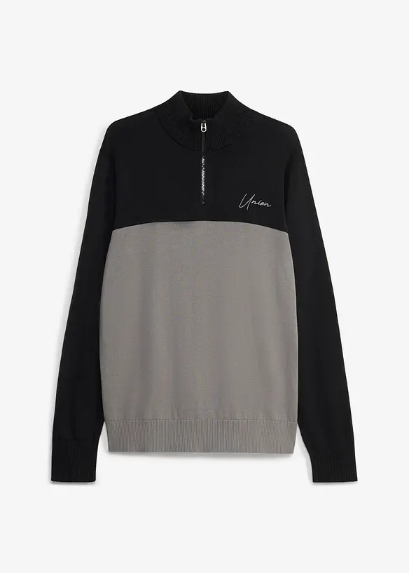 Half zip genser i regular fit, bonprix