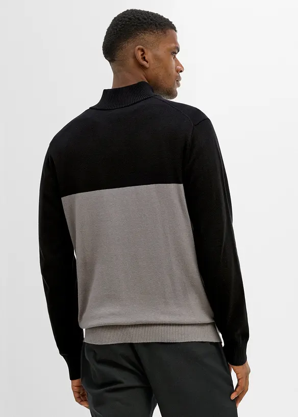 Half zip genser i regular fit, bonprix