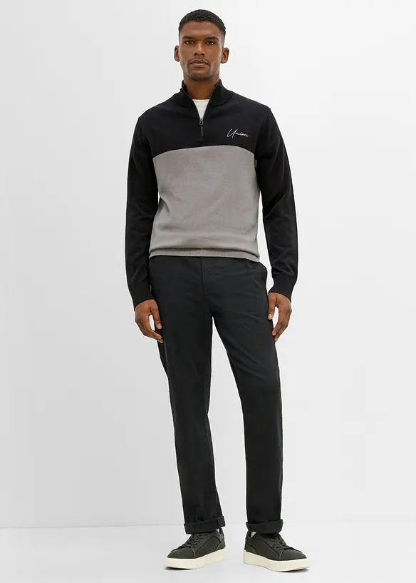 Half zip genser i regular fit, bonprix
