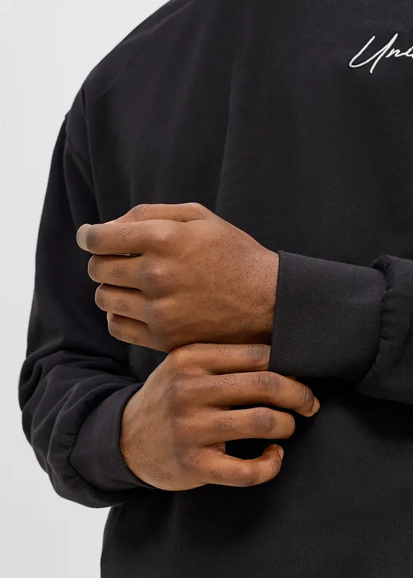 Sweatshirt i 100% &oslash;kologisk bomull, loose fit, bonprix