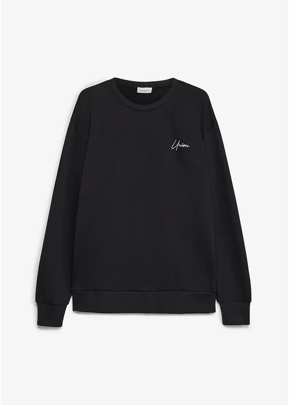 Sweatshirt i 100% &oslash;kologisk bomull, loose fit, bonprix