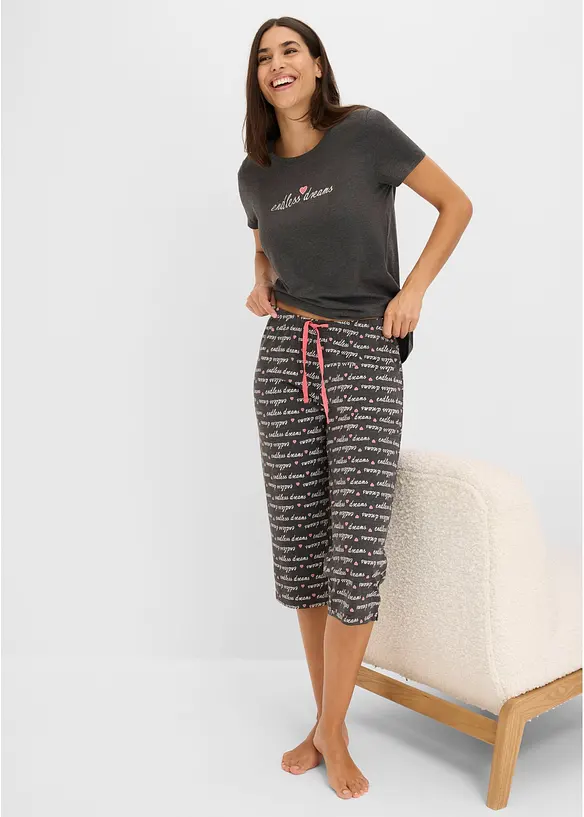 Capri-pyjamas i 100% bomull, bonprix