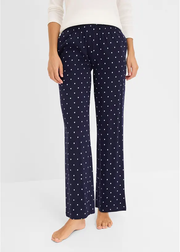 Lang pyjamasbukse i 100% bomull (2-pack), bonprix