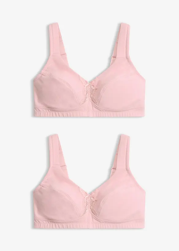BH uten spiler med &oslash;kologisk bomull (2-pack), bonprix