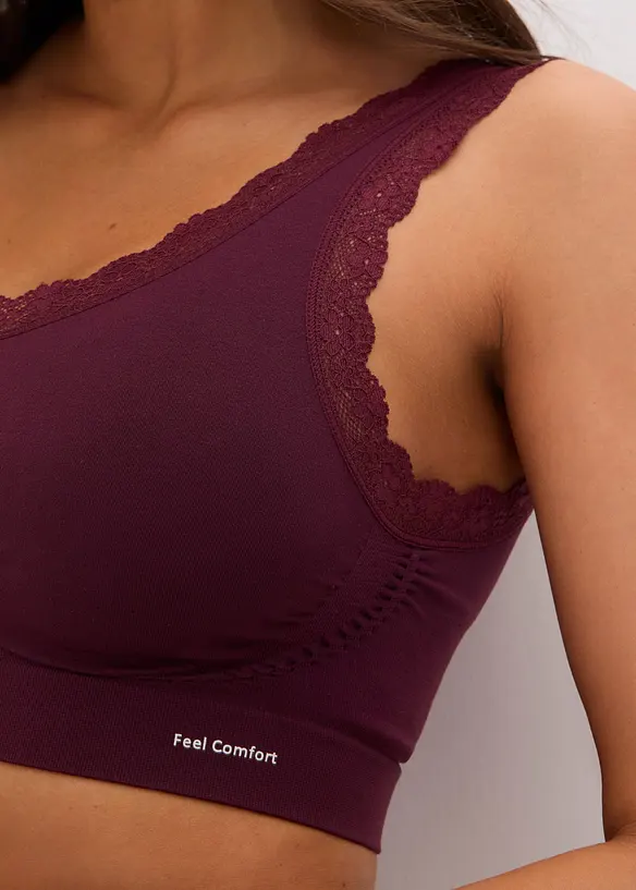 Feel Comfort Seamless bustier (2-pack), bonprix