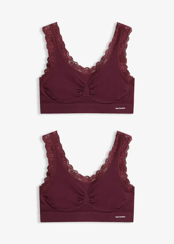 Feel Comfort Seamless bustier (2-pack), bonprix