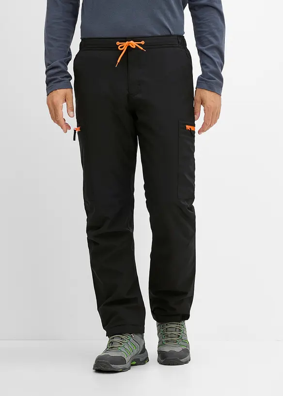 Vanntett, cargo-funksjonsbukse med varmt f&ocirc;r, relaxed fit, bonprix