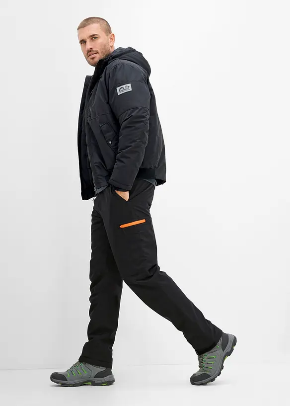 Vanntett, cargo-funksjonsbukse med varmt f&ocirc;r, relaxed fit, bonprix