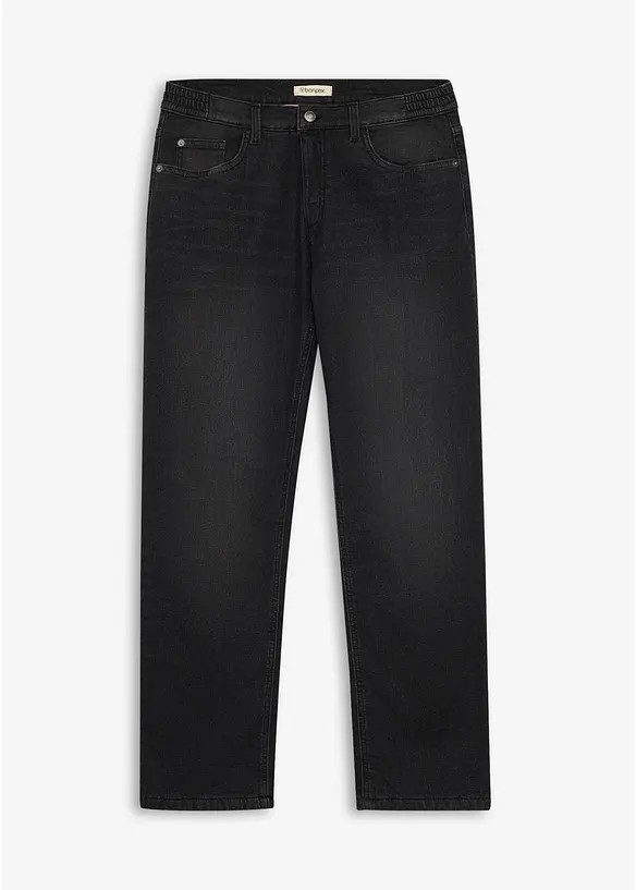 Varmende, relaxed fit jeans med komfortlinning, straight, bonprix