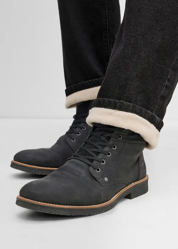 Varmende, relaxed fit jeans med komfortlinning, straight, bonprix
