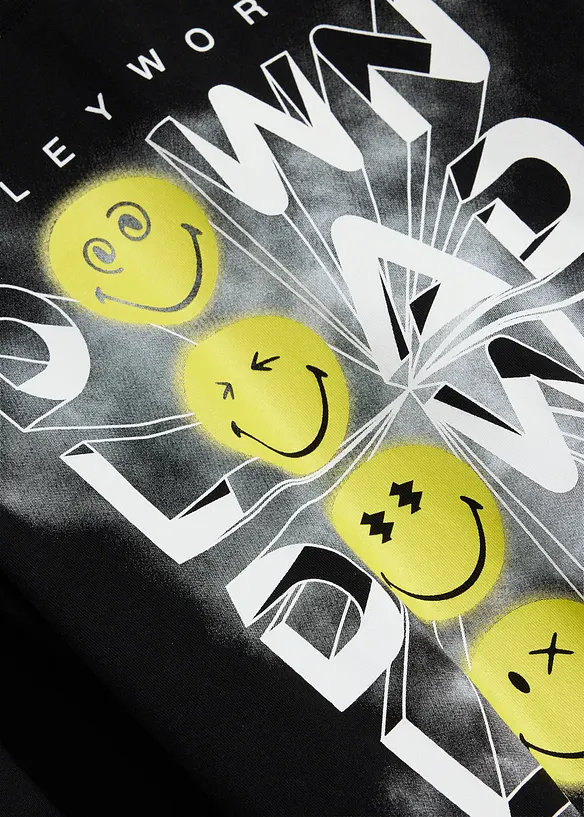 Smiley World-langermet topp i 100% bomull, SmileyWorld