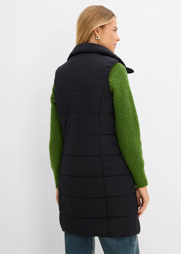 Lang vest med st&aring;krage, bonprix