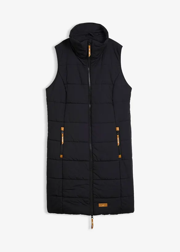 Lang vest med st&aring;krage, bonprix