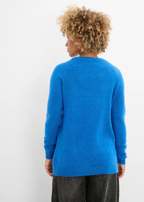 Strikket genser med V-hals, Oversized Fit, bonprix