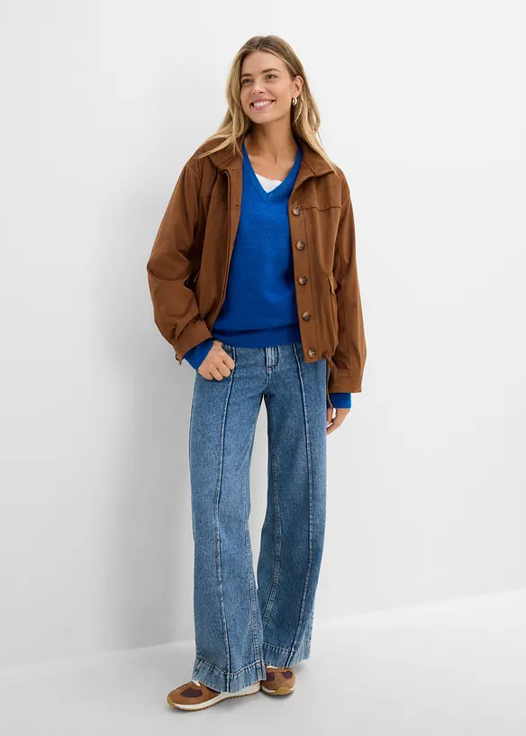Oversized, strikket genser, bonprix