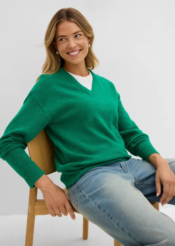 Oversized, strikket genser, bonprix