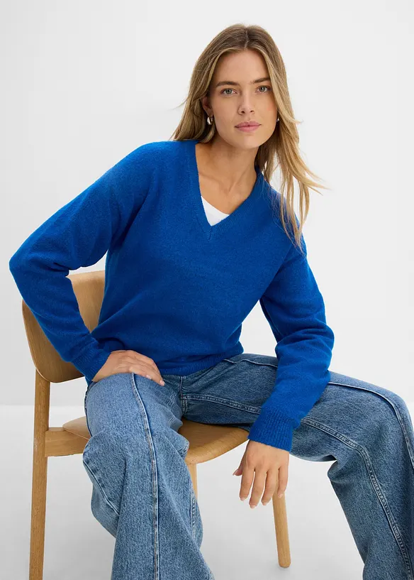 Oversized, strikket genser, bonprix