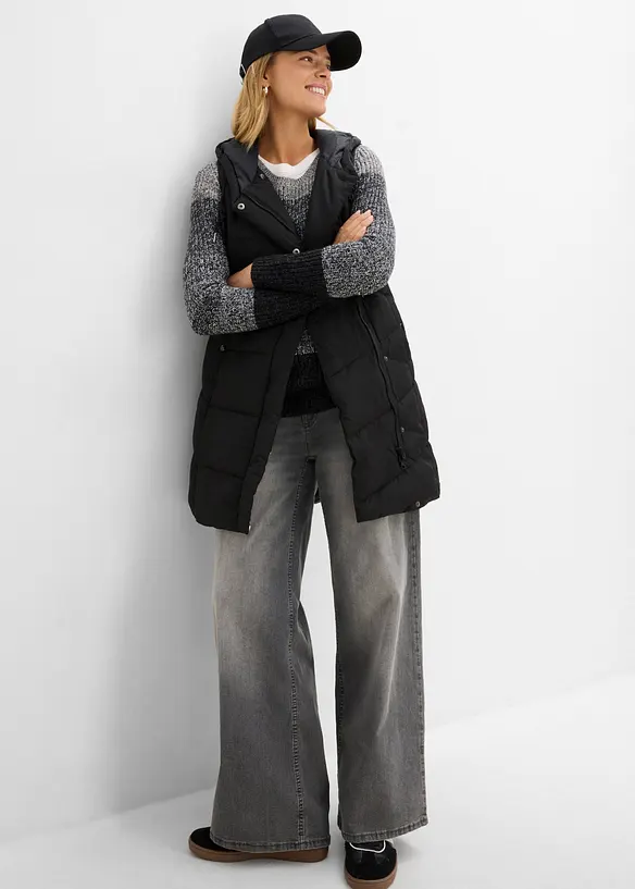 Vattert vest av resirkulert polyester, bonprix