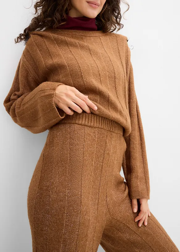 Ribbestrikket bukse, bonprix