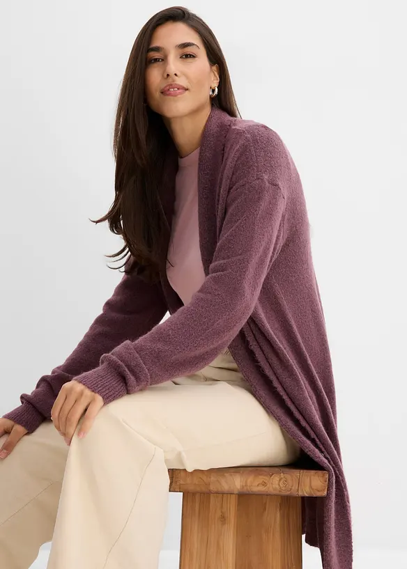Lang cardigan med sjalskrage, bonprix