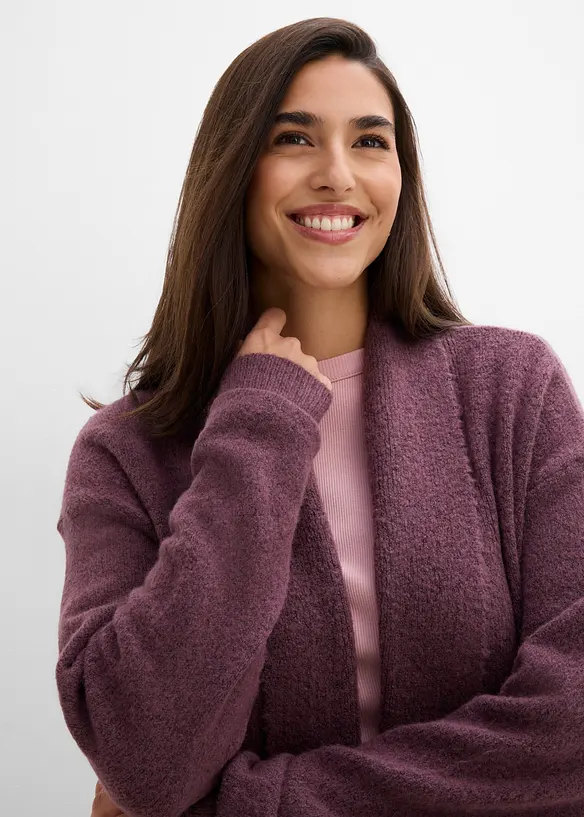Lang cardigan med sjalskrage, bonprix