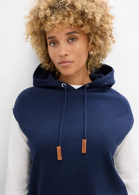 Vest med hette, oversized, bonprix