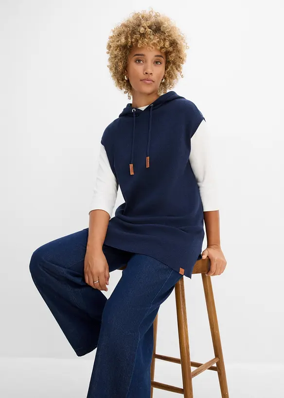 Vest med hette, oversized, bonprix
