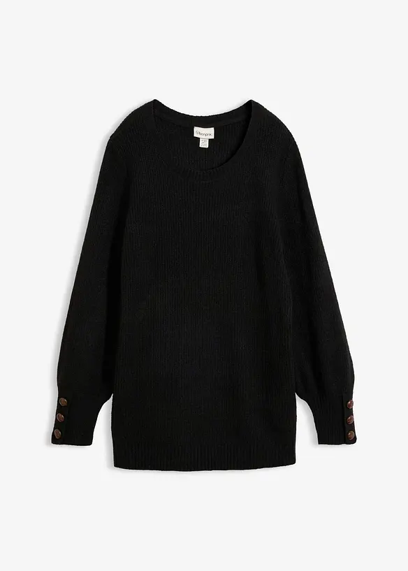 Lang genser med knapper, bonprix