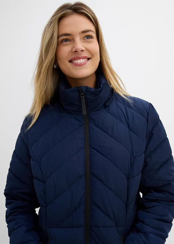 Lang, vattert jakke, bonprix