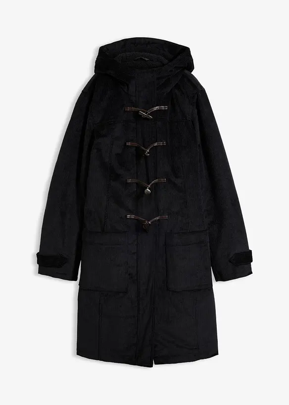 F&ocirc;ret duffelcoat i kordfl&oslash;yel, bonprix
