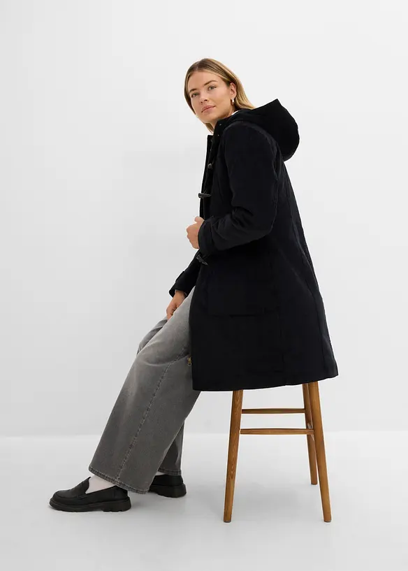 F&ocirc;ret duffelcoat i kordfl&oslash;yel, bonprix