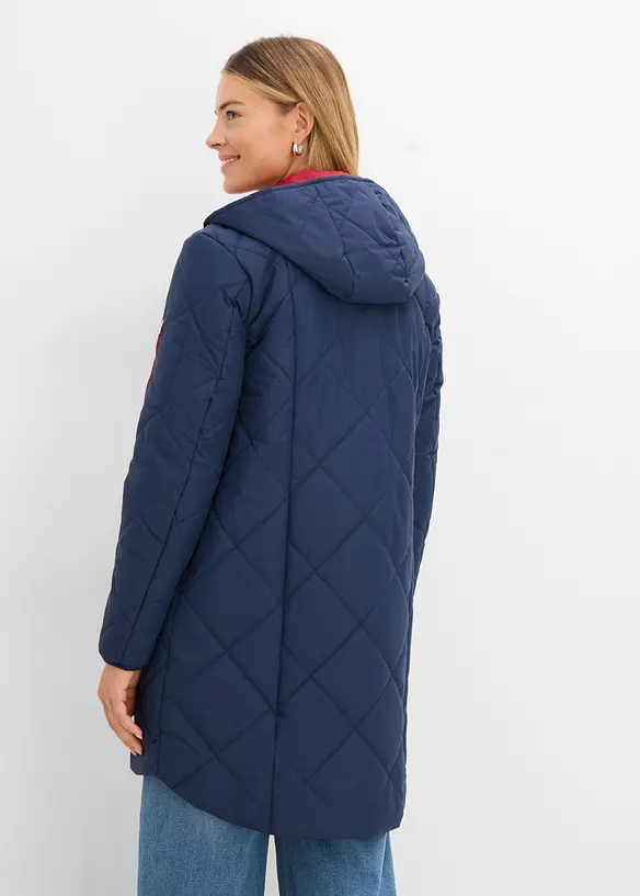 Vattert, tofarget k&aring;pe med hette, bonprix
