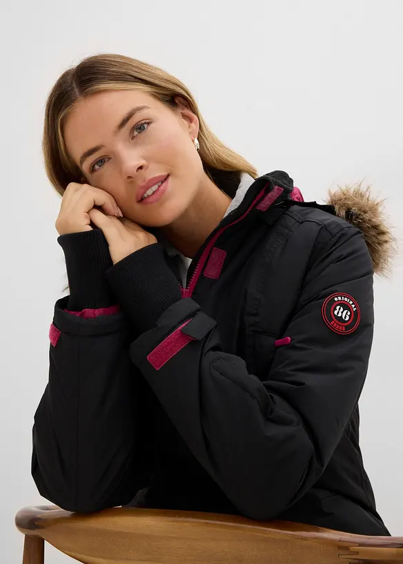 Vattert parkas i vanntett materiale, bonprix