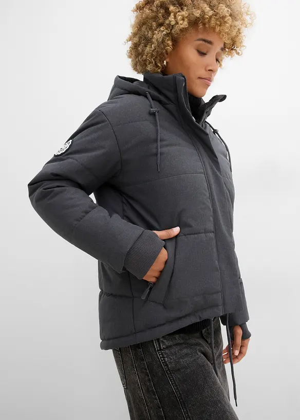 Vattert outdoor-jakke, Oversized, vannavvisende, bonprix