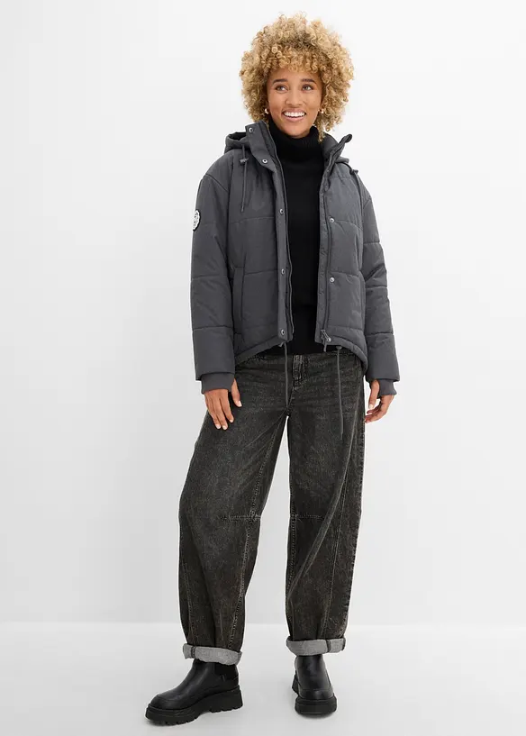 Vattert outdoor-jakke, Oversized, vannavvisende, bonprix