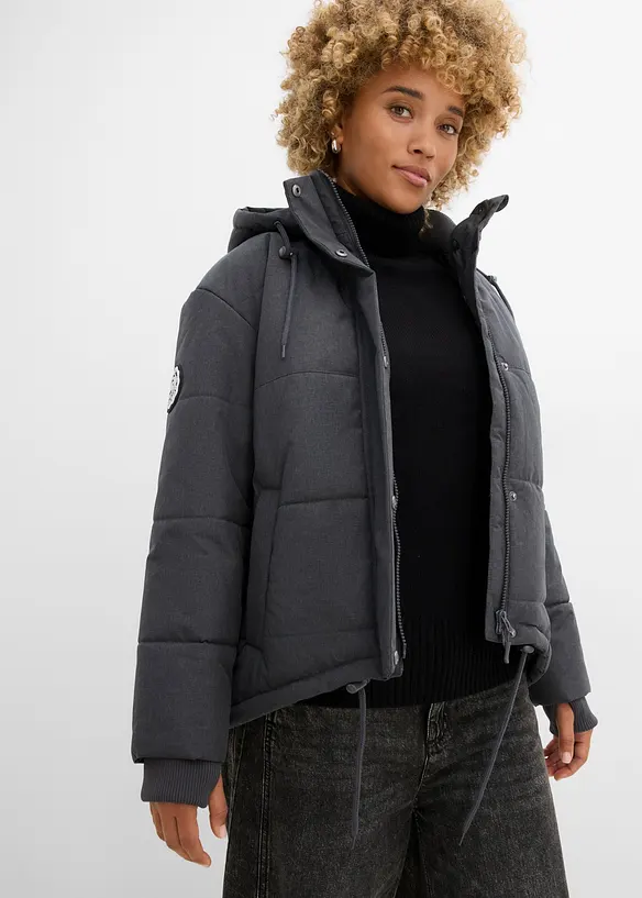 Vattert outdoor-jakke, Oversized, vannavvisende, bonprix
