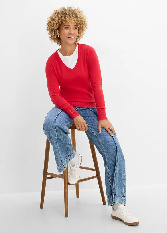 Finstrikket genser, bonprix