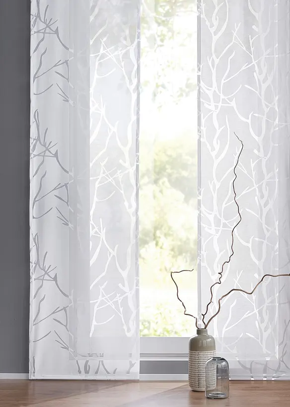 Panelgardin med etset m&oslash;nster (1 stk.), bonprix