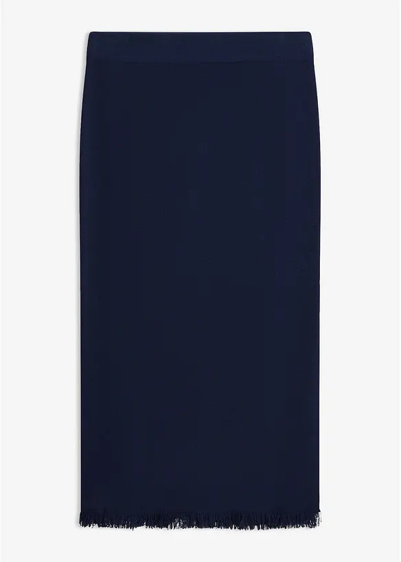 Strikket skj&oslash;rt med frynsekant, bonprix
