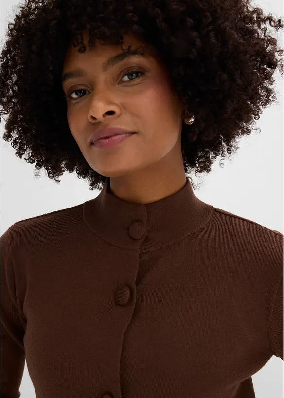 Cardigan med frynsekant, bonprix