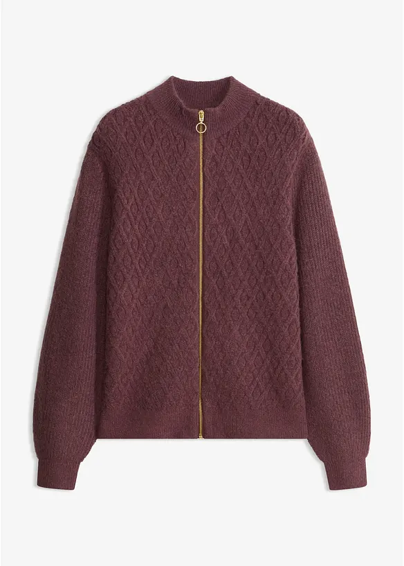 Kabelstrikket cardigan, bonprix