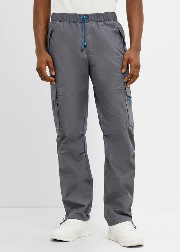 Relaxed fit-pull on-cargobukse, Straight, bonprix