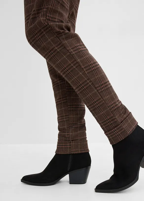 Pull on-bukse med Glencheck-m&oslash;nster, bonprix