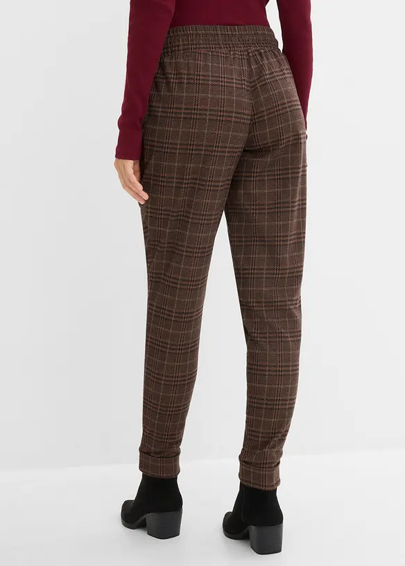 Pull on-bukse med Glencheck-m&oslash;nster, bonprix