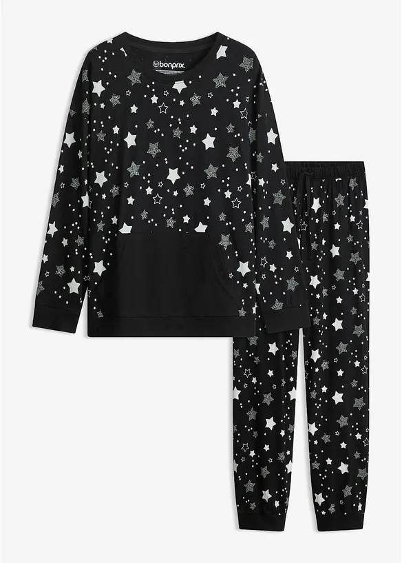 Pyjamas med &oslash;kologisk bomull, bonprix