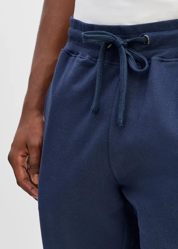 Joggebukse i 100% bomull med sporty trykk, bonprix